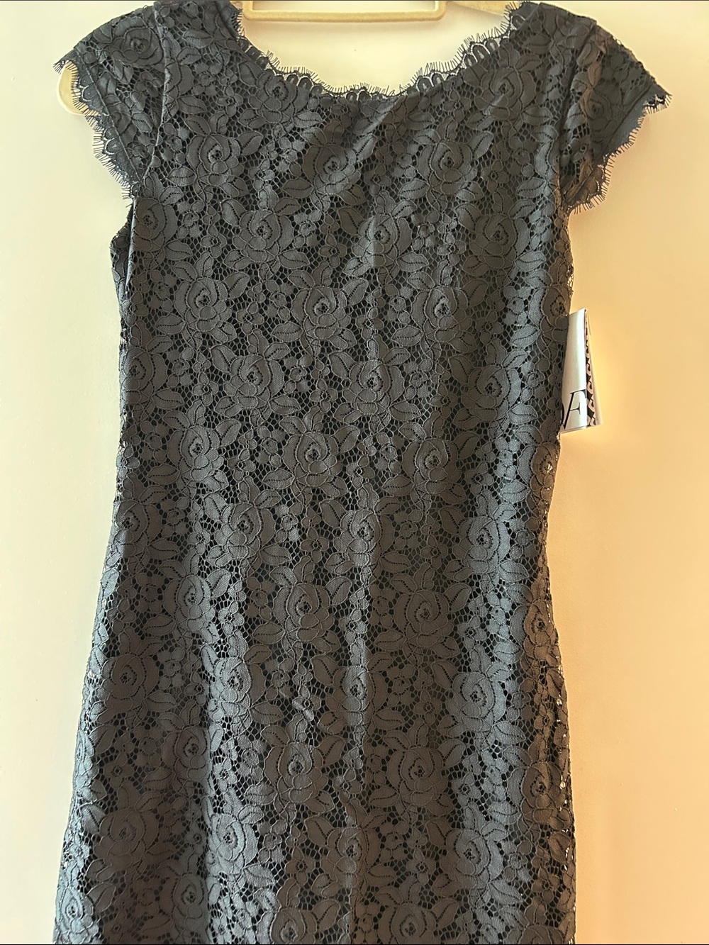 Diane Von Furstenberg black Floral Lace Midi Dress
